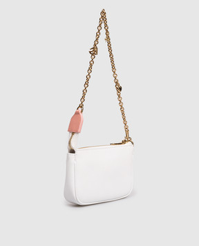 Dolce&Gabbana Children's white leather bag with logo print EB0268AB296