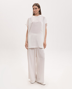 Sofie D`Hoore Pavon white silk pants PAVONSIRC