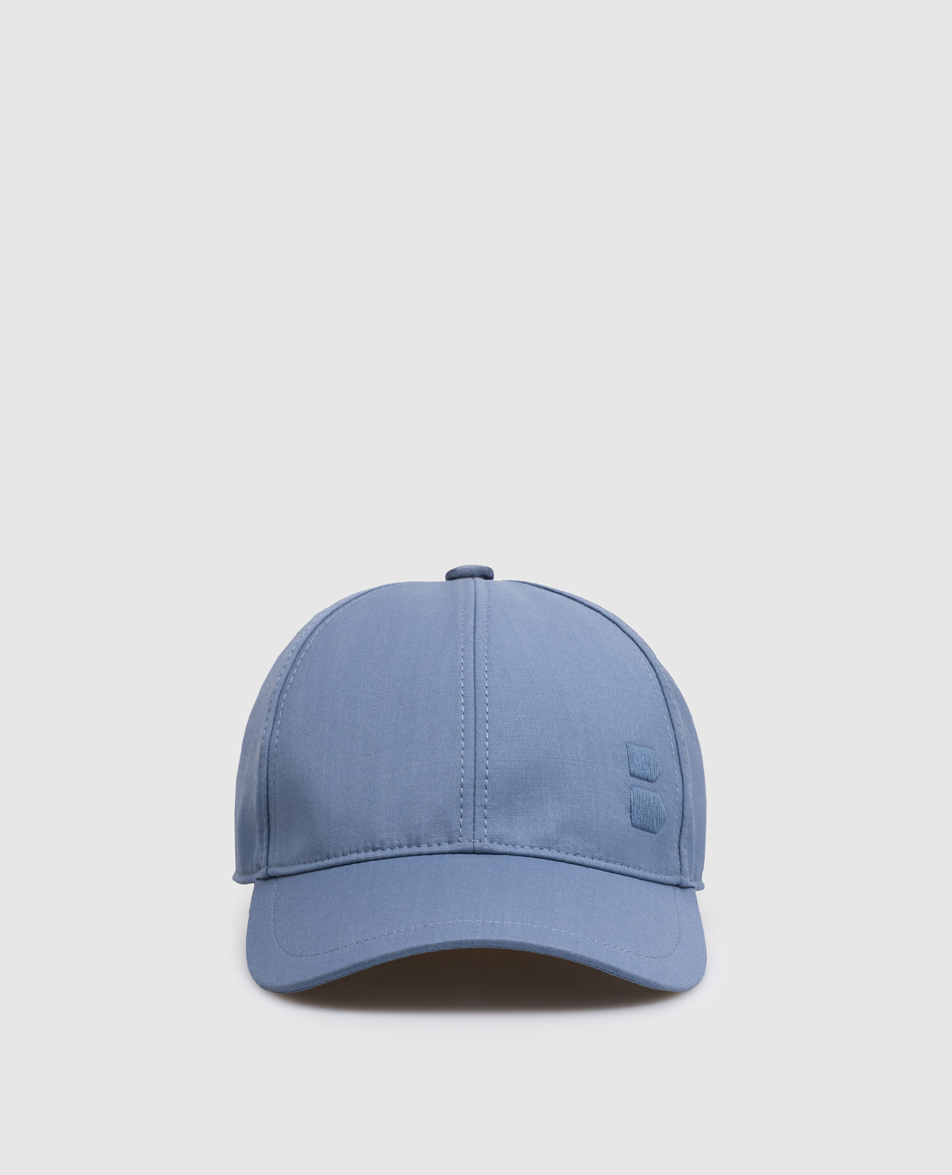 

Blue wool cap with emblem Brett Johnson