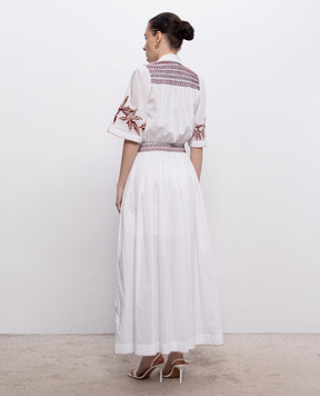 Alemais Odie shirt dress with ivory embroidery 6892D