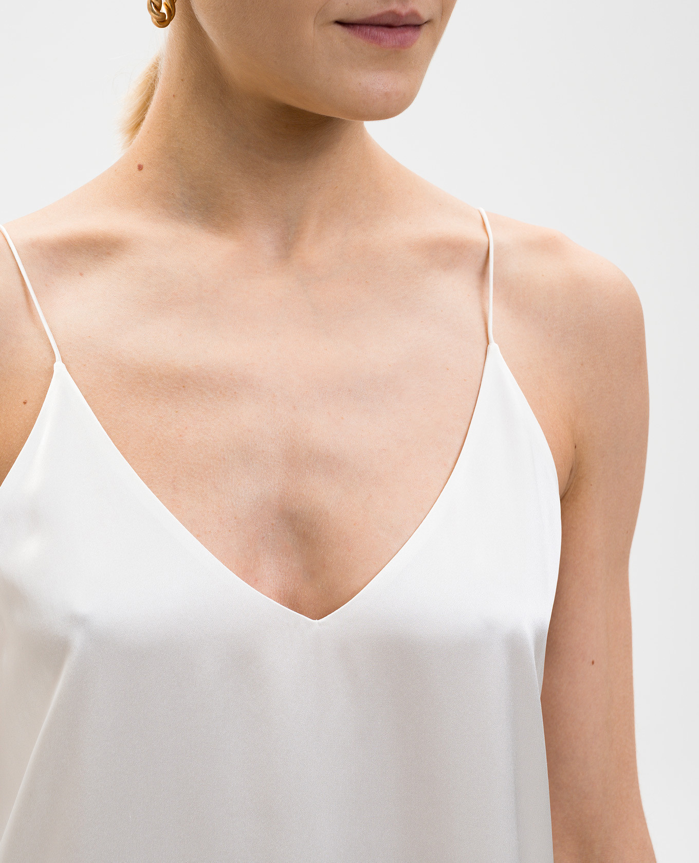 White silk midi dress LISA YANG 4