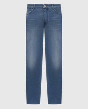 Stefano Ricci Blue jeans with a worn effect MST63B2080T0240