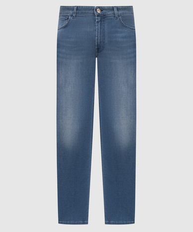Blaue Jeans mit Used-Look