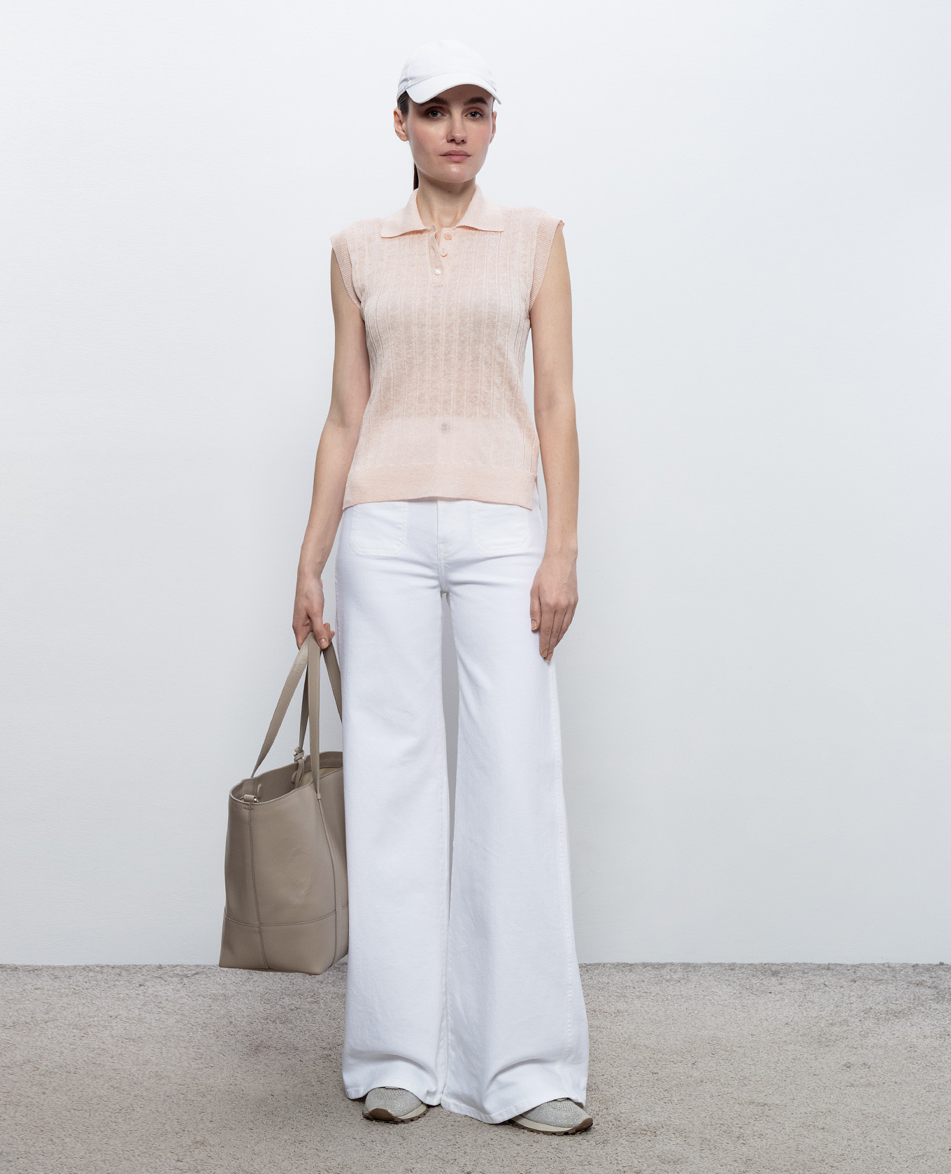 

Pink top with linen Peserico
