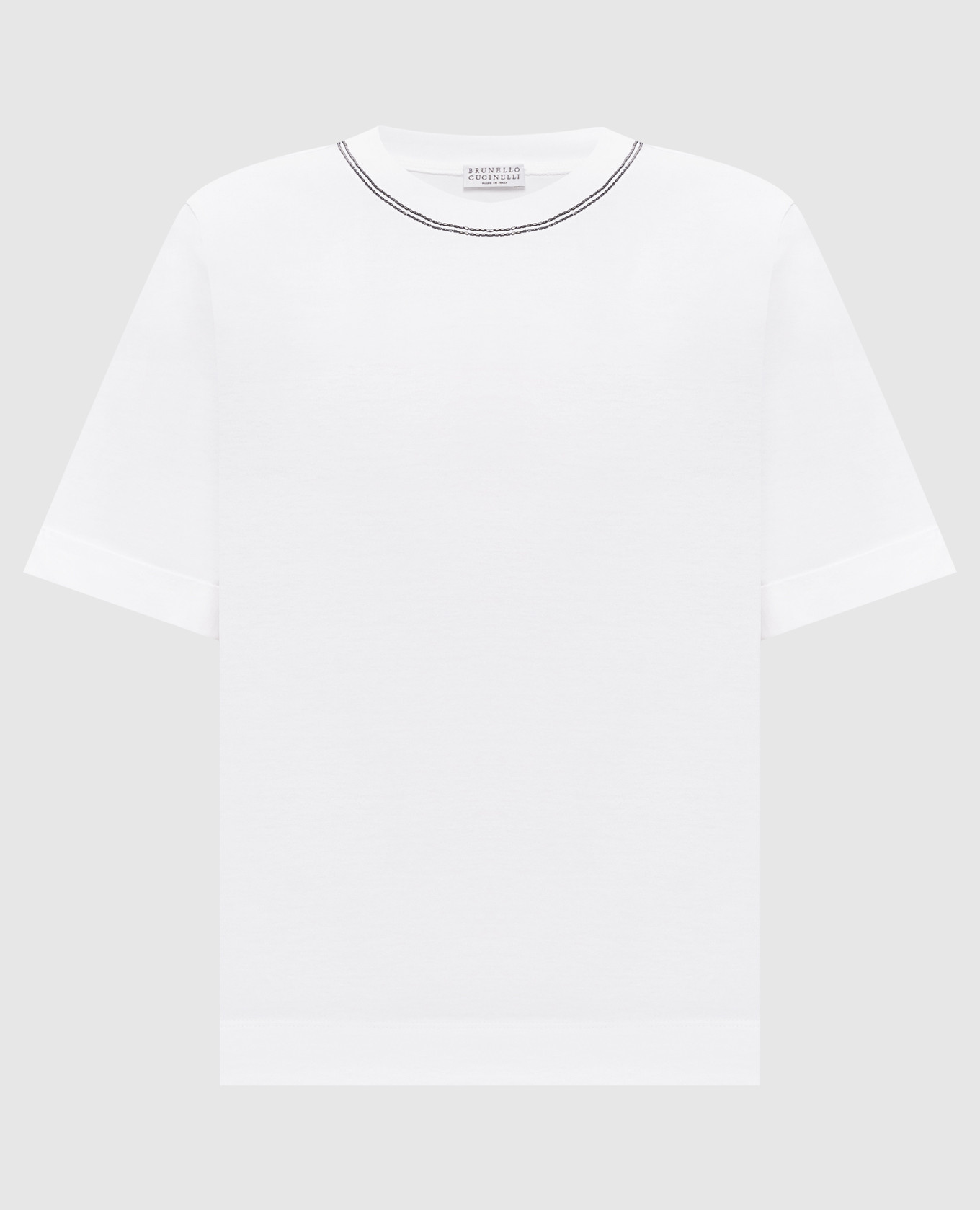 White T-shirt with chain
