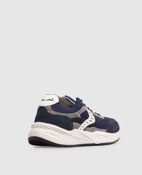 Voile Blanche CLUB22 blue combination sneakers with patch 2019075101C03