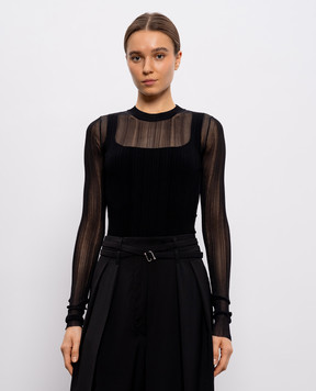Max Mara Sportmax Black BUONO ribbed jumper SPXBUONO