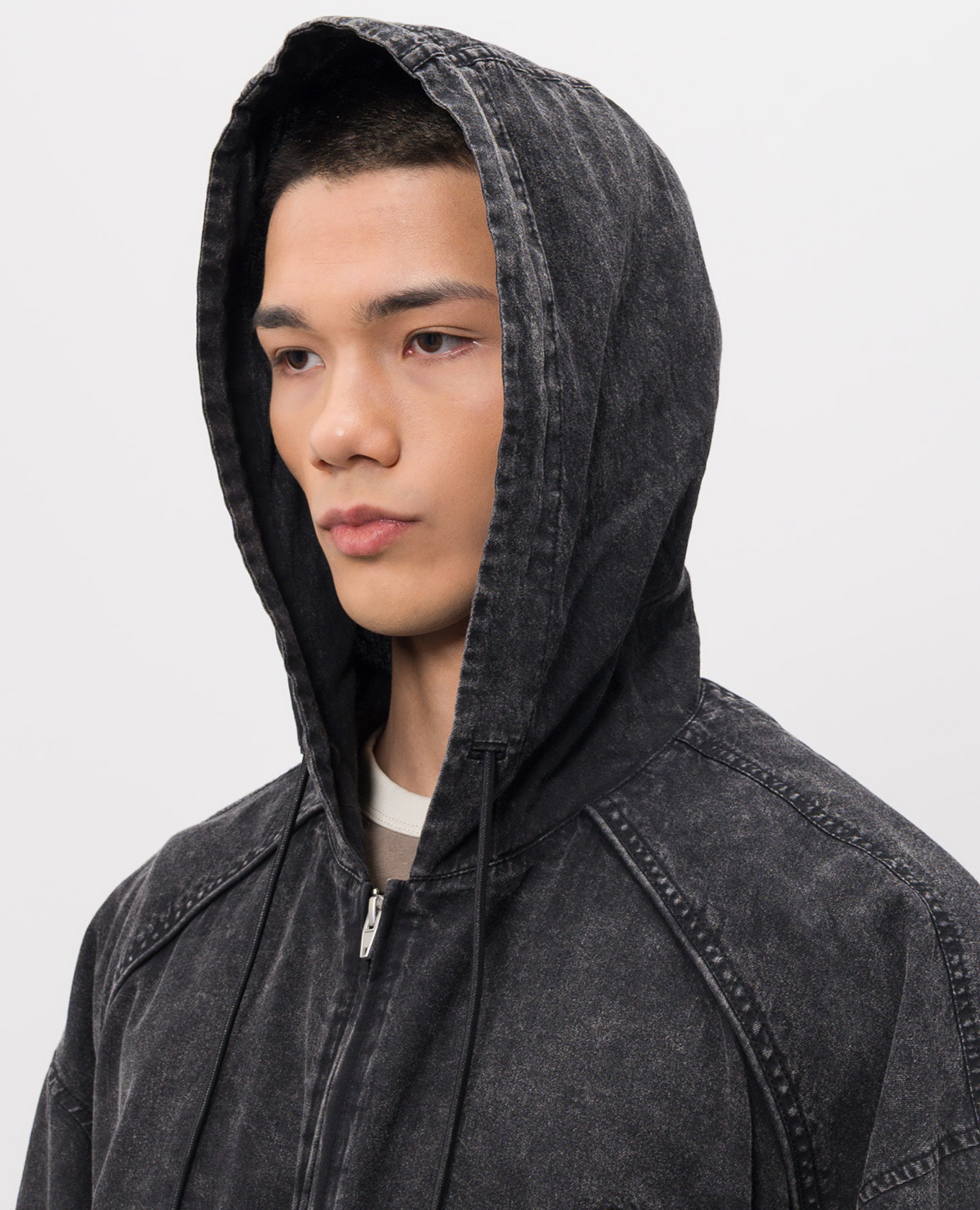 

Black jacket with a worn effect Juun.j