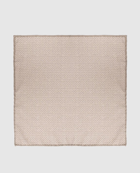 Brunello Cucinelli Green printed silk pachet scarf MI8970091