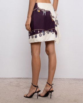 Versace Ivory skirt with Stolen Jewels print 10258201A18636