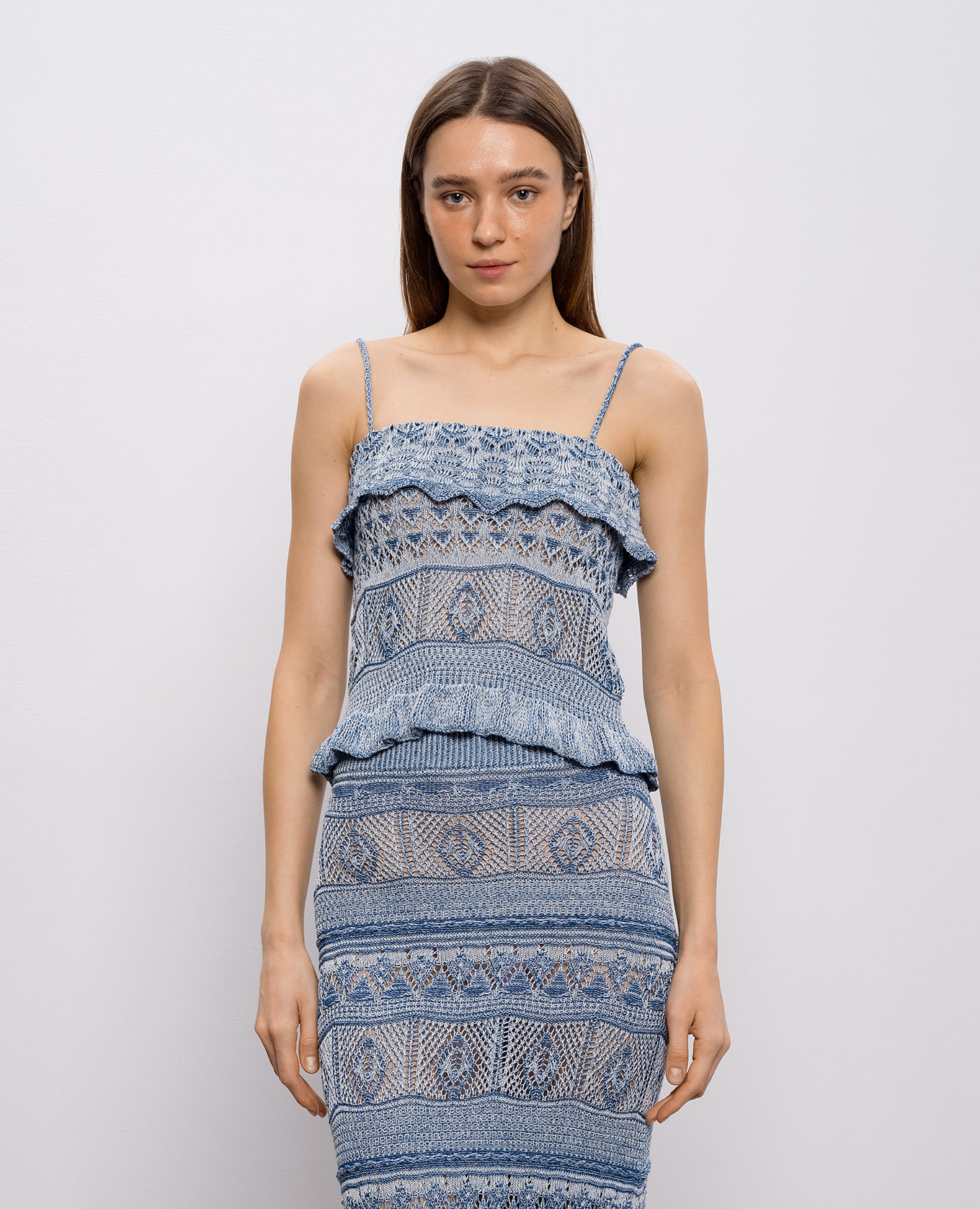 

Blue knitted top Etro, Light blue
