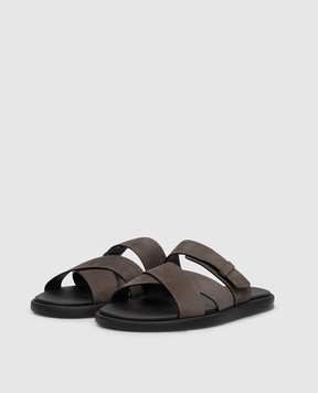 Doucal's Brown nubuck flip-flops DU3299MYKOUF249