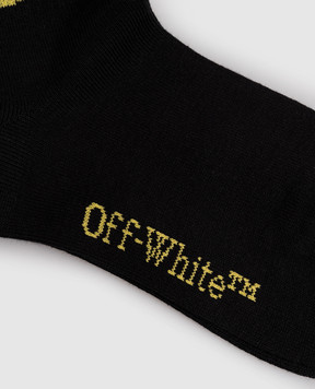 Off-White Children's black socks with logo OBRA003F25KNI002