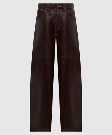 Brown Arc pants with leather