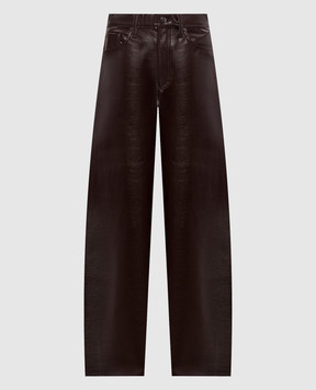 AGOLDE Brown Arc pants with leather A3001285