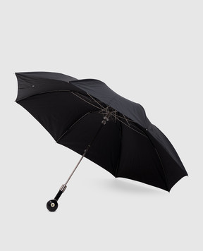 Pasotti Black folding umbrella with billiard ball handle PASOMITUO64SSCTL508905