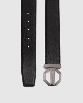 Stefano Ricci Black leather belt with logo N381MRC554U