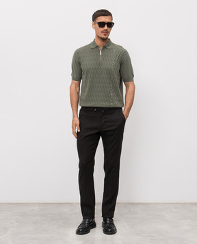 Stefano Ricci Green polo with pattern K616458P31F26220