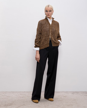 Max Mara Brown TTACITO cardigan with sequins MSTTACITO