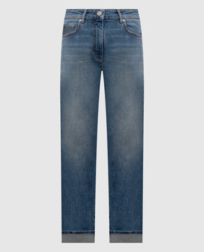 Peserico Blue jeans with cuffs A04589L68Q04291