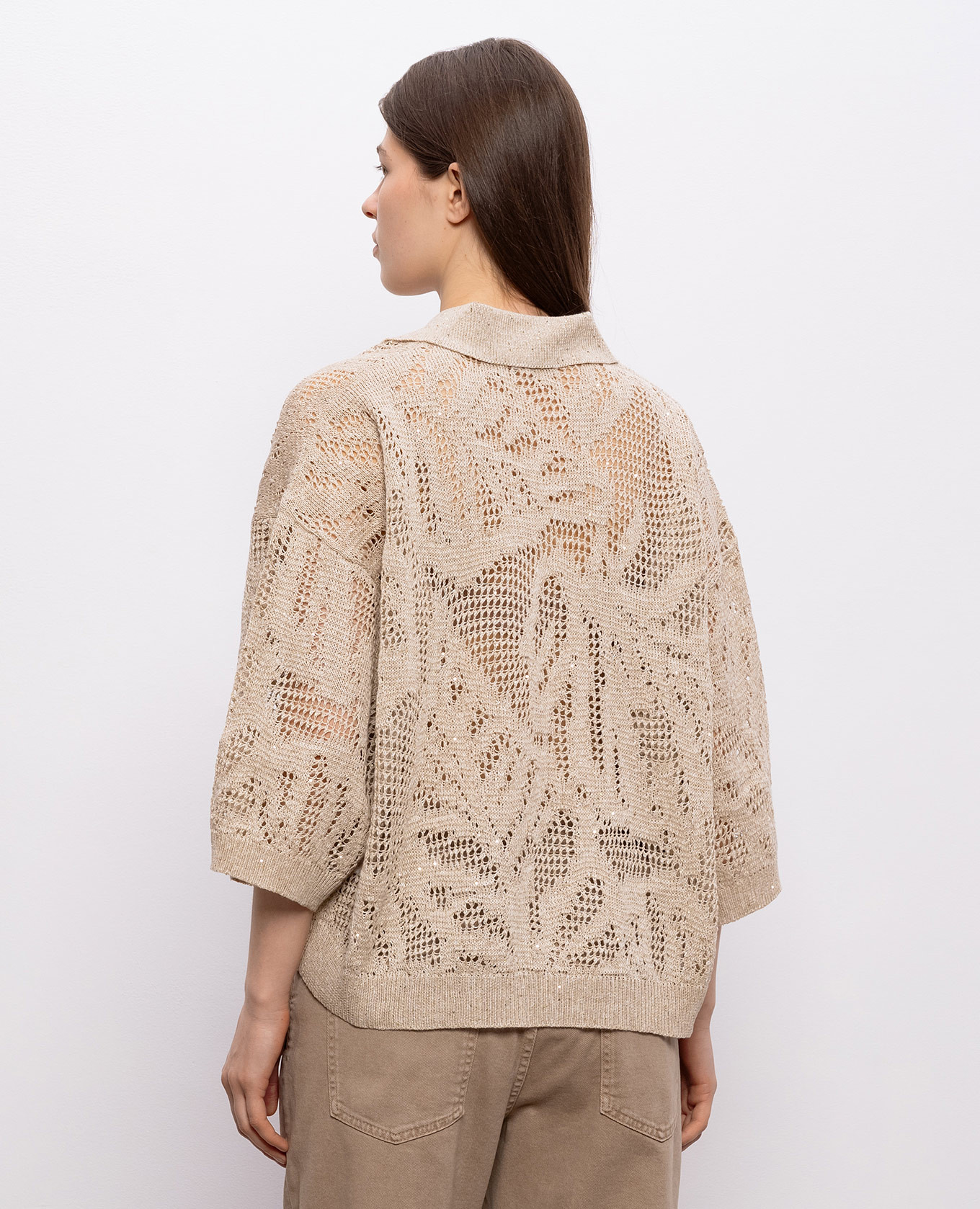 

Beige linen pullover Brunello Cucinelli