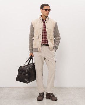 Brunello Cucinelli Red checkered button-down shirt MY6554008