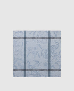 Le Jacquard Fraincais Blue À l'orangerie linen napkin 30555