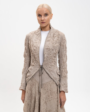 Marc Le Bihan Beige wool jacket with an asymmetrical cut 2235