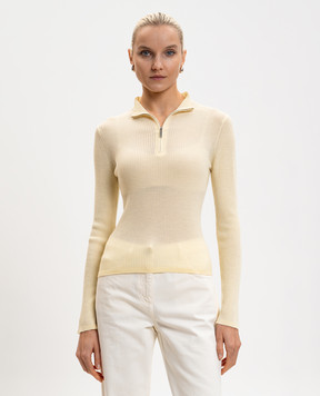 Max & Co Yellow wool jumper with logo MCOMOSCHEA