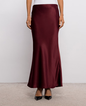 Gabriela Hearst Frei burgundy silk skirt 4263046S096