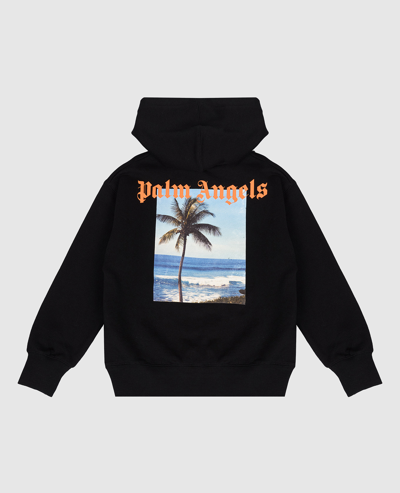 

Children's black hoodie with print Since 2015 Palm Angels