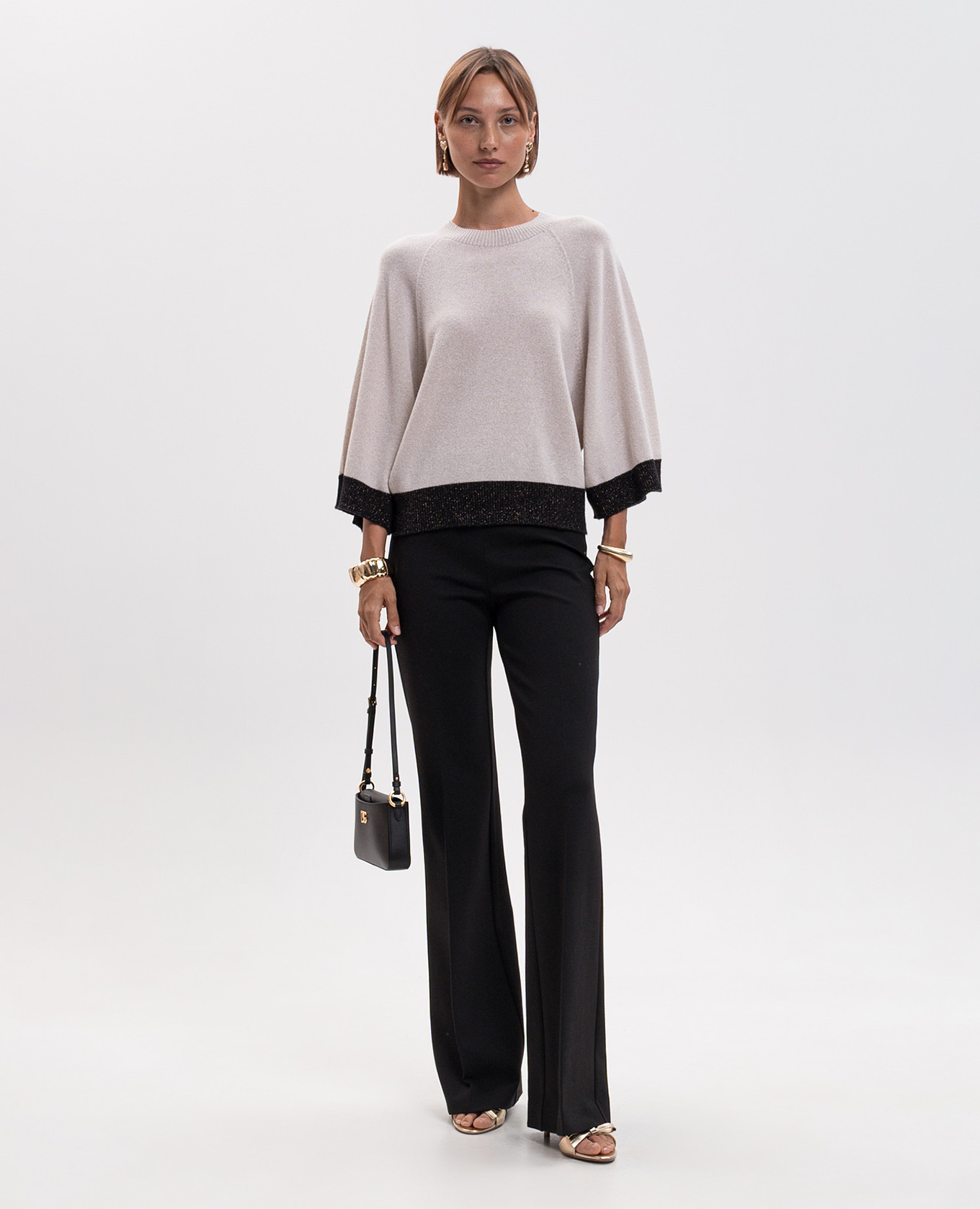Ivory wool and cashmere jumper Twinset 2