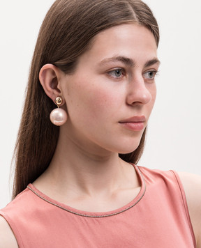 Dolman Bijoux Pink earrings with logo 17269
