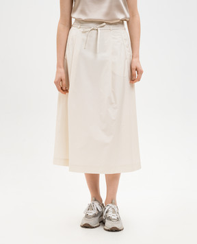 Peserico Ivory skirt with monil chain P05199A01919