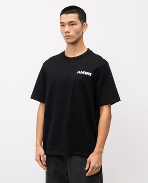 AMIRI Black t-shirt with logo print AMTOJR1041