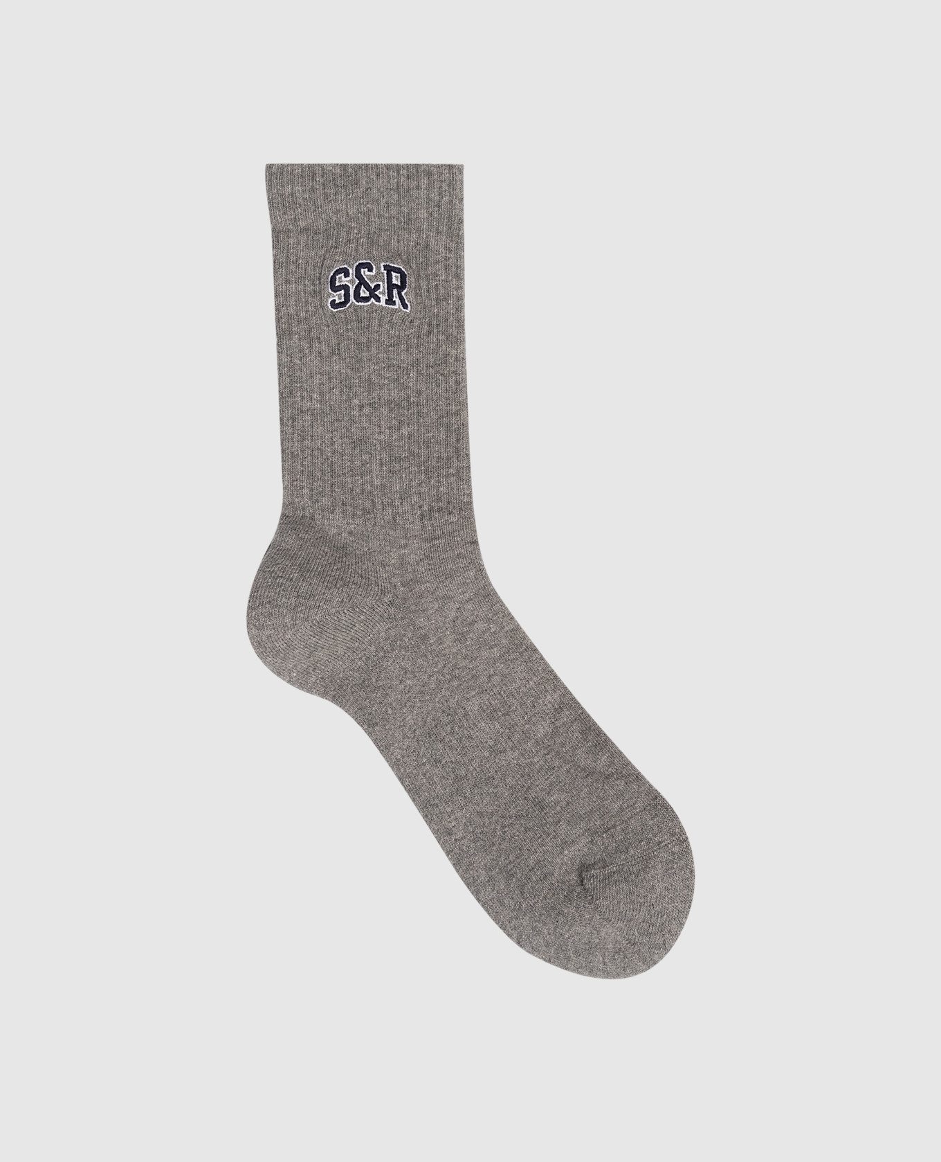 

Grey insulated socks with monogram logo Sporty & Rich