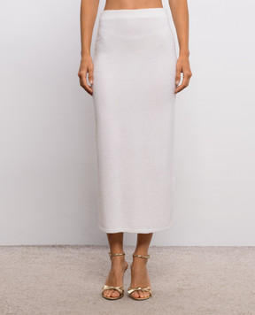 Gabriela Hearst Narayan ivory cashmere and silk skirt 4269017A144