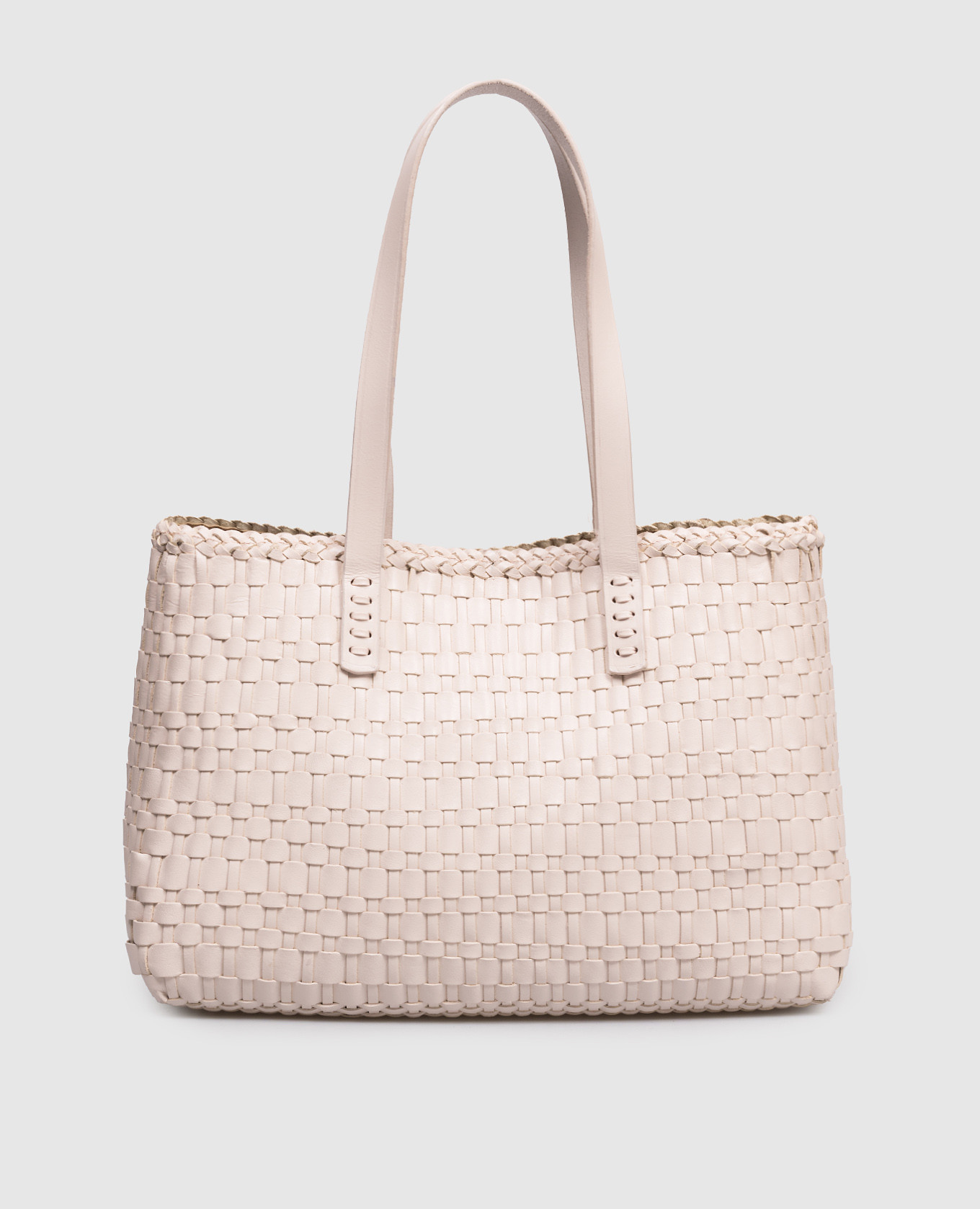 

Salvage Pink Woven Leather Tote Bag Dragon