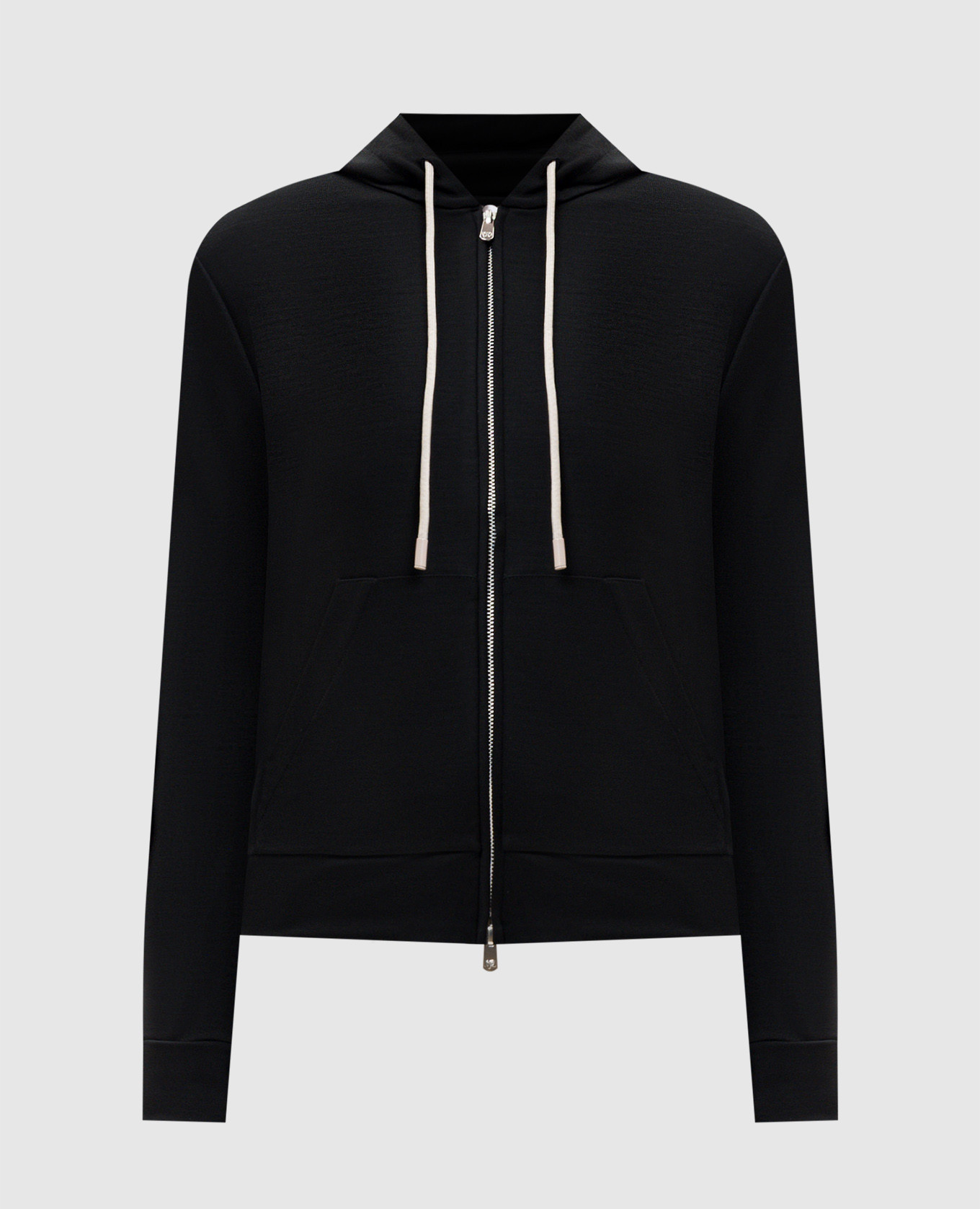 Miked black wool sports jacket