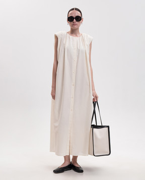 Loulou de Saison Cora ivory silk shirt dress CORA