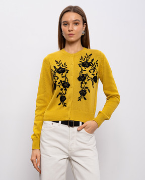 Max & Co Yellow cardigan with embroidery MCOATTILA