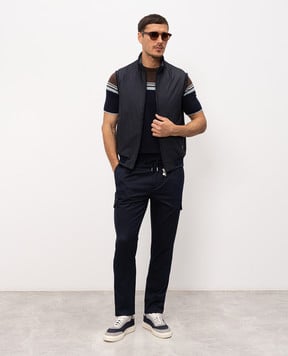 Bilancioni Blue cotton cargo pants BE26P1DR2ST