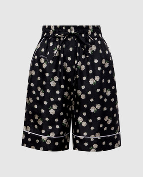 Dolce&Gabbana Black printed silk shorts FTDKSTIS13H
