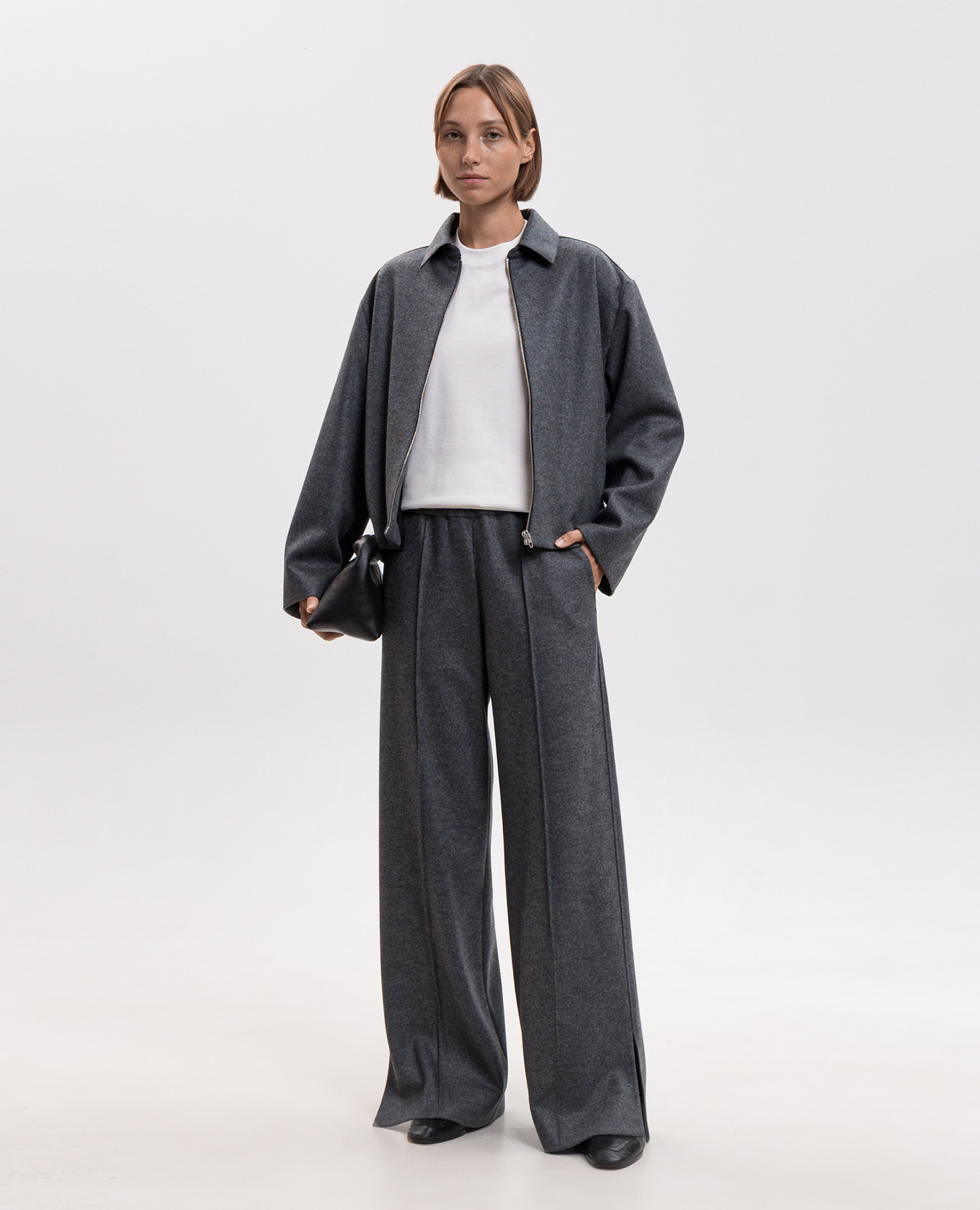 Gray wool pants Jil Sander 2