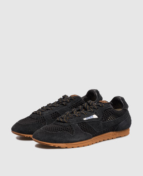 AUTRY Black Windspin logo combo sneakers A1UNWSLWKS01