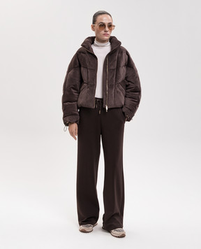 Be Florence Brown corduroy down jacket BE263