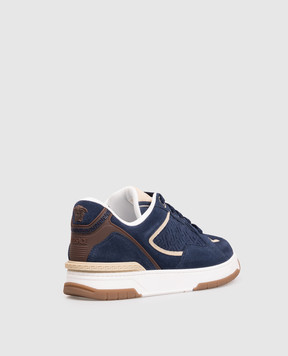 Versace Biggie Basket blue suede sneakers 10256551A18539