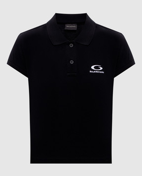 Balenciaga Black polo with logo 858098TTVT8