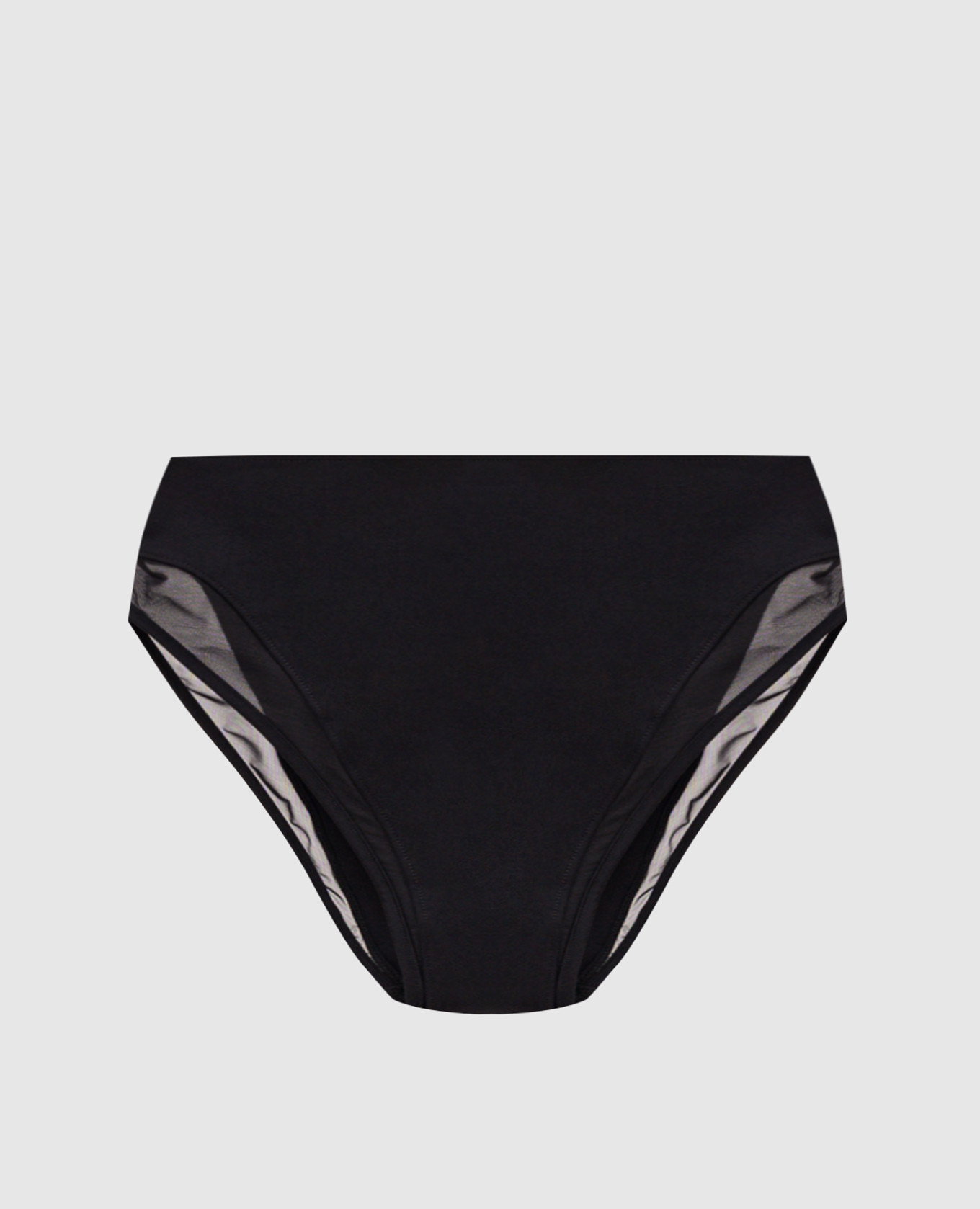 Black high-rise swimsuit panties