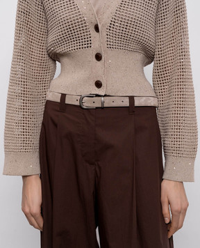 Brunello Cucinelli Brown suede belt M0DELC295